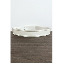 Ceinture blanche avec longue boucle rectangulaire