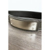 Ceinture noir avec longue boucle rectangulaire
