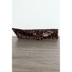 Ceinture noir avec motif cerise