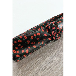 Ceinture noir avec motif cerise