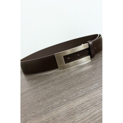 Ceinture noir avec boucle rectangulaire argenté