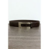 Ceinture noir avec boucle rectangulaire argenté