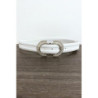 Ceinture blanche avec boucle ornée de strass