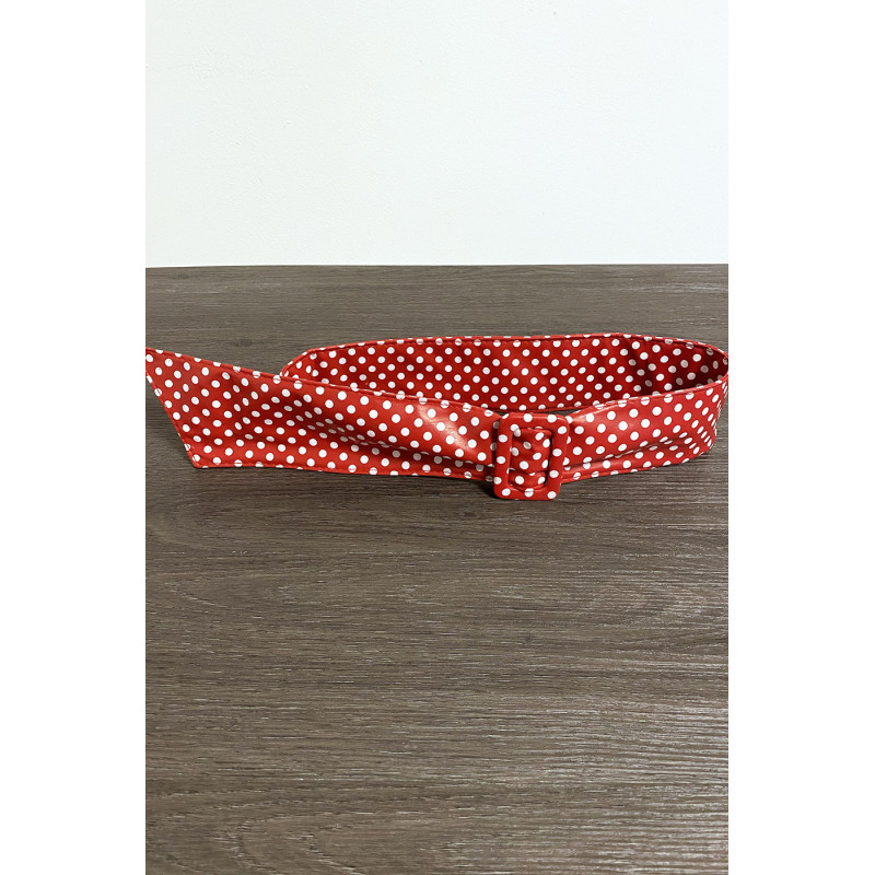 Ceinture en simili rouge à poids blanc