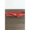 Ceinture en simili rouge à poids blanc
