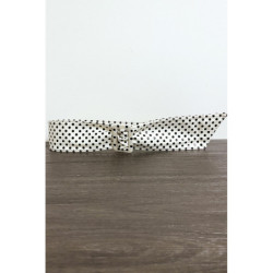Ceinture en simili blanc à poids noir