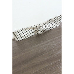 Ceinture en simili blanc à poids noir