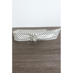 Ceinture en simili blanc à poids noir