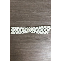 Ceinture en simili blanc à poids noir