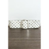 Ceinture en simili blanche cloutés avec boucle argenté