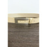 Ceinture beige en simili avec boucle rectangulaire