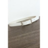 Ceinture blanche en simili avec boucle rectangulaire ornée de strass