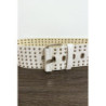 Grosse ceinture beige avec strass doré