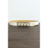 Ceinture beige avec 4 pierres beige à la boucle