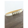 Ceinture beige avec 4 pierres beige à la boucle
