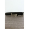 Ceinture en simili noir avec strass sur la boucle