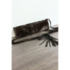 Ceinture marron en simili avec tresse