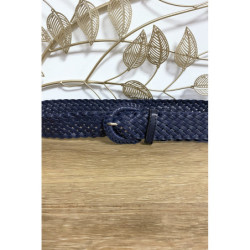 Ceinture tressé en simili marine
