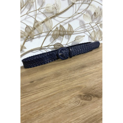 Ceinture tressé en simili marine