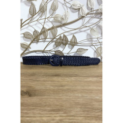 Ceinture tressé en simili marine