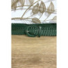 Ceinture tressé en simili vert canard