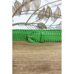 Ceinture tressé en simili vert