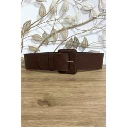 Grosse ceinture marron avec joli motif