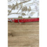 Ceinture rouge en simili avec chaine tressé