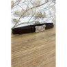 Ceinture marron en simili avec boucle rectangulaire argenté