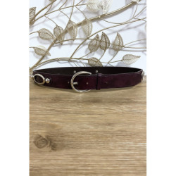 Ceinture Violet en simili avec accessoires cercles à la taille