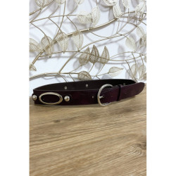 Ceinture Violet en simili avec accessoires cercles à la taille