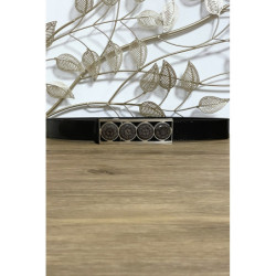 Ceinture noir avec 4 pierres beige à la boucle