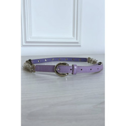 Ceinture parme avec accessoire argenté