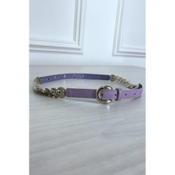 Ceinture parme avec accessoire argenté