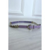 Ceinture parme avec accessoire argenté