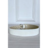 Ceinture blanche en simili avec strass oeillet