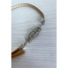 Fine ceinture camel avec accessoire et strass