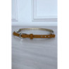 Fine ceinture camel avec accessoire et strass