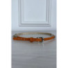 Fine ceinture orange avec accessoire et strass