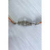 Fine ceinture orange avec accessoire et strass