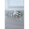 Fine ceinture blanche en simili clouté
