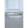 Fine ceinture blanche en simili clouté