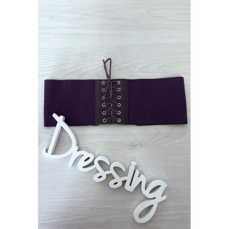 Ceinture de taille violette avec lacet au dos