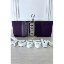 Ceinture de taille violette avec lacet au dos