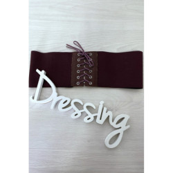 Ceinture de taille bordeaux avec lacet au dos