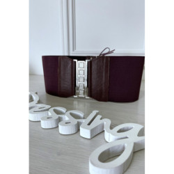 Ceinture de taille bordeaux avec lacet au dos