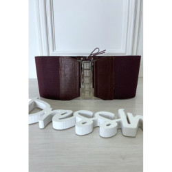 Ceinture de taille bordeaux avec lacet au dos