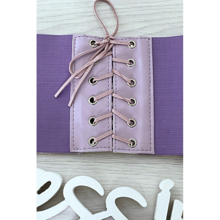 Ceinture de taille lila avec lacet au dos