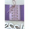 Ceinture de taille lila avec lacet au dos