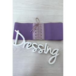 Ceinture de taille lila avec lacet au dos